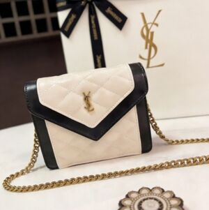 YSL Gaby Leather Bag in White